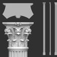 19-ZBrush-Document.jpg 90 classical columns decoration collection -90 pieces 3D Model