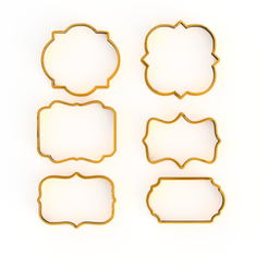 Archivo 3D gratuito Vintage frames cookie cutter set x4 - marcos