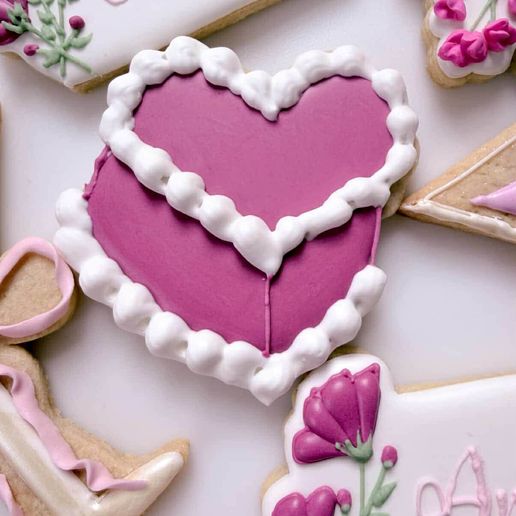 4 sizes - Vintage Heart Birthday Cake Shape Cookie Cutter - SHARP cutting edges - So Versatile!