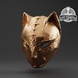 Black_Cat's_Mask_Render_Bronze.jpg Black Cat's Mask Lies of P Life Size Prop STL