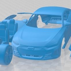 Audi-e-Tron-GT-Quattro-2022-Cristales-Separados-1.jpg 3D file Audi e Tron GT Quattro 2022 Printable Car・3D printer model to download, hora80