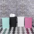DSC_3706.jpg Miniature Laundry Basket 1/12 scale for dollhouse bathroom. Dollhouse bathroom modern furniture & accessories