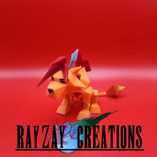 20251003_130215.jpg Red 13 from Final Fantasy VII low poly Action figure