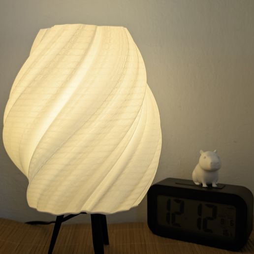 SwirlGlow Table Lamp (Compatible with E14 & E27 Sockets) 3D model