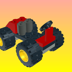 Model-01.png OBJ file NotLego Lego Racing car Model 1273/1283/6619・3D printing idea to download