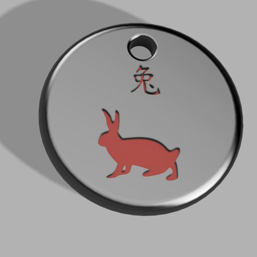 Chinese astro sign Rabbit 3D model