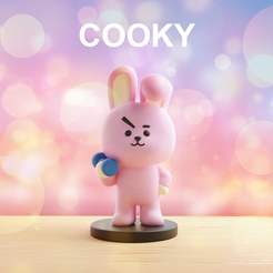 cooky.png Download STL file bt21 / BTS Figures - COOKY • Object to 3D print, Hirama