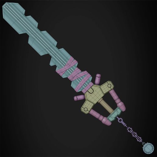 Fenrir_frame_0120_wireframe.jpg Kingdom Hearts Fenrir Keyblade for Cosplay