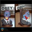 TheyLive_PaintedExample02.jpg 3D file They Live Bust pose 02 - OBEY・Design to download and 3D print