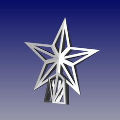 Tree-Star.jpeg STL file Christmas Tree Star Topper・3D print design to download