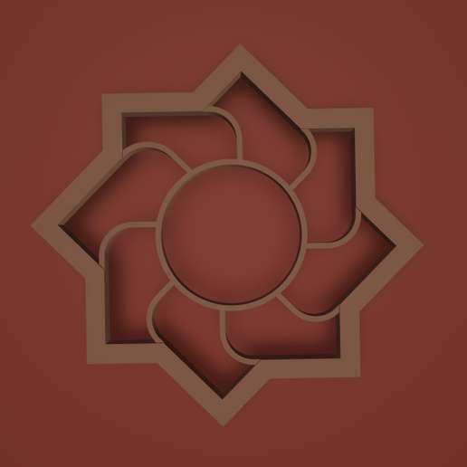 polymer clay cutter . flower 5size 3D model