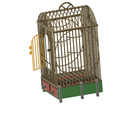 bird_cage-01 v30-05.png House Style Economy bird cage for finches, canaries, parakeets and other small birds 3d print cnc