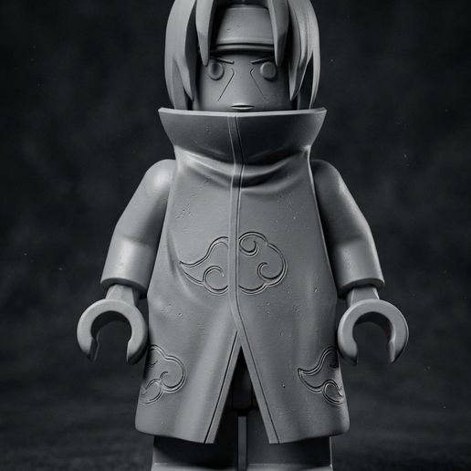 🎨 Название: Itachi Uchiha LEGO Style Minifigure | Akatsuki Cloak