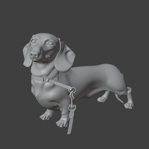 Cute Weiner Dog Figurine STL