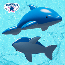 dolphin01.png Dolphin Pool Inflatable Toy Float Miniature Nendoroid Figma