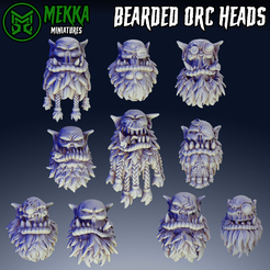 NewLayout2022.png OBJ file Bearded Orc Heads・3D print model to download