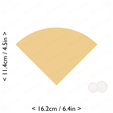 1-4_of_pie~4.5in-cm-inch-cookie.png Slice (1∕4) of Pie Cookie Cutter 4.5in / 11.4cm