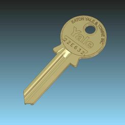 YALE_6.0_blank.JPG STL-Datei 6-PIN YALE PIN TUMBLER KEY BLANK・Modell zum Herunterladen und 3D-Drucken