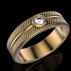 Ring-with-stone-3-mm-1.jpg Fichier STL Bague avec pierre 3 mm・Plan à imprimer en 3D à télécharger
