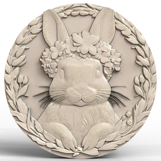 📁 3D Model STL File for CNC Router/Laser & 3D Printer A Rabbit Wearing ...