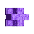 1X1 half wall 4 ways.stl terrain, tile, rpg, 28 mm, d&d, Dungeon set 1 (Quick tiling system)