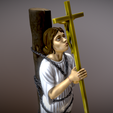 juanadearco6.png Joan of Arc at the stake statue for 3d print