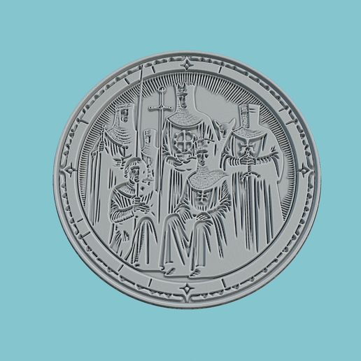 b_125.jpg Monty Python and the Holy Grail Movie Medallion  Monty Python and the Holy Grail 3d  Model Stl Obj