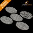 Necron-Mag-Bases-75x42mm-Thumbnail-V1.jpg 75x42mm Oval Necro Tech bases - Magent friendly - LegendGames