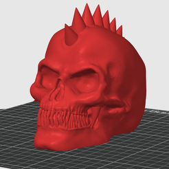 Screenshot-2023-05-04-093020.png Fichier STL Crâne de démon, crâne de punk rock, crâne de mohawk par Pretzel Prints・Idée pour impression 3D à télécharger