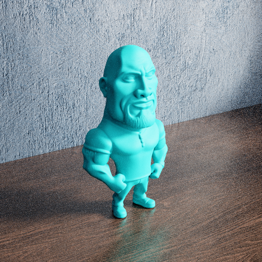 🪨 Chibi The Rock・ STL File for 3D printing・Cults