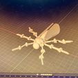 20230515_133937.jpg Steampunk Wasp, Vibrant Black 3D, Articulating, Poseable, Mechanical Insect, Print In Place and No Supports