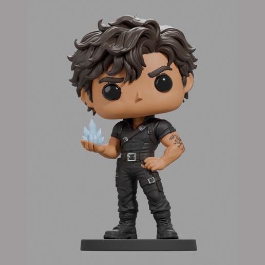 Fourth Wing — Ridoc | Funko-Style Figure STL + 4K Textures · 3 Base Options