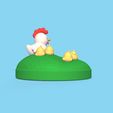 Cod27-Hen-and-cute-chicks-3.jpeg 3D file Hen and Cute Chicks・3D printing template to download