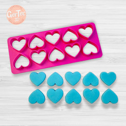 photoroom-20221216_1840161-b3cf6.png STL file MULTICUTTER SMALL HEARTS / HEART COOKIE CUTTER・3D print design to download