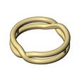 Double-Overlapping-knot-band-size6to10-07.jpg Anel de elos com nó sobreposto e torcido duplo tamanhos 6 a 10 Modelo de impressão 3D