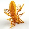 abeja reina soporte.JPG Archivo STL ABEJA REINA (APIS MELLIFERA) realista・Objeto imprimible en 3D para descargar
