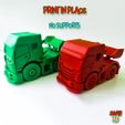 truck14.jpg Mechanical Racing Truck - print in place, no supports