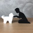 IMG-20240322-WA0197.jpg Boy and his Maltese for 3D printer or laser cut