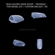 Nuevo-proyecto-2022-04-02T220537.562.png DRAG RACING HOOD SCOOP - TRIANGLE - FOR MODEL KIT / CUSTOM DIECAST / RC