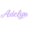 text.stl "Adelyn" Name Script Lightbox, Led lamp