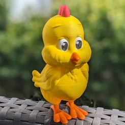 3D_Printed_Cartoon_Easter_Chick_2.png STL-Datei Niedliches Cartoon-Osterküken Nr. 1 kostenlos・Vorlage für 3D-Drucker zum herunterladen