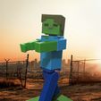 zombie.jpeg Minecraft Zombie movable figurine
