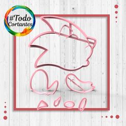 3008-Sonic-en-partes-14cm.10.jpg STL file Sonic collage cutter・3D print design to download