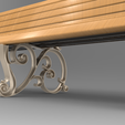 skameyka.220.png Süslü Viktorya Dönemi Park Bankı 3D Modeli | Barok Kaydırma