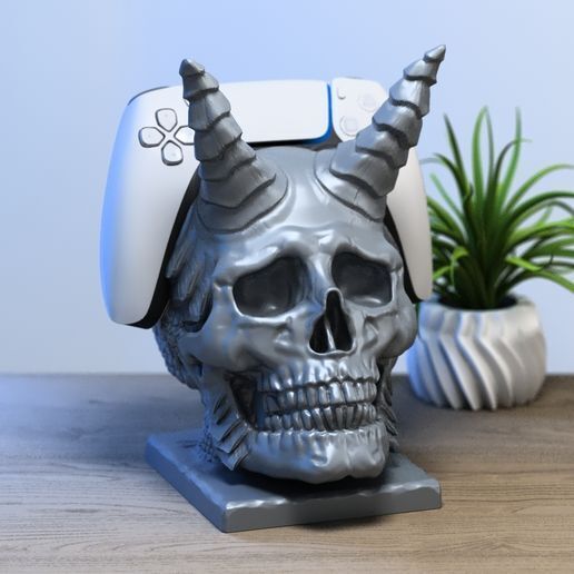 Skull dragon ps5 controller stand, Cyborg skull dragon ps5 controller stand, Perfect Gamer Gift, Sci-Fi Fans Gift, Skull dragon ps5 controller Holder a342 (3)