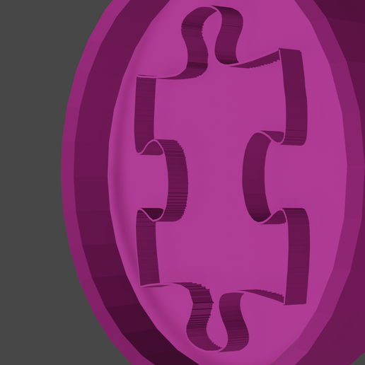 Puzzle cookie cutter with base 3D model