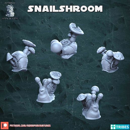 Snailshrooms (pre-supported)