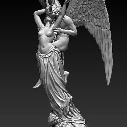 Woman kissed by an angel - Woman kissed by an angel 3D model