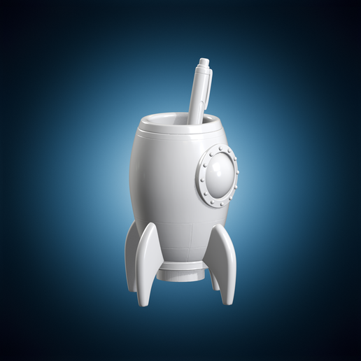🚀 Rocket Pen Cup・ 3D File for 3D printing・Cults