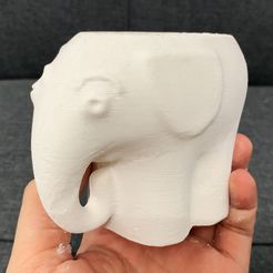 Elephant-Shaped-Flower-Pot-mold-5.jpg STL file 3D printed Mold Elephant Shaped Flower Pot・3D printing idea to download